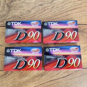 Lot of 4 TDK D90 High Output Blank Audio Cassette Tapes IECI/Type I NEW SEALED